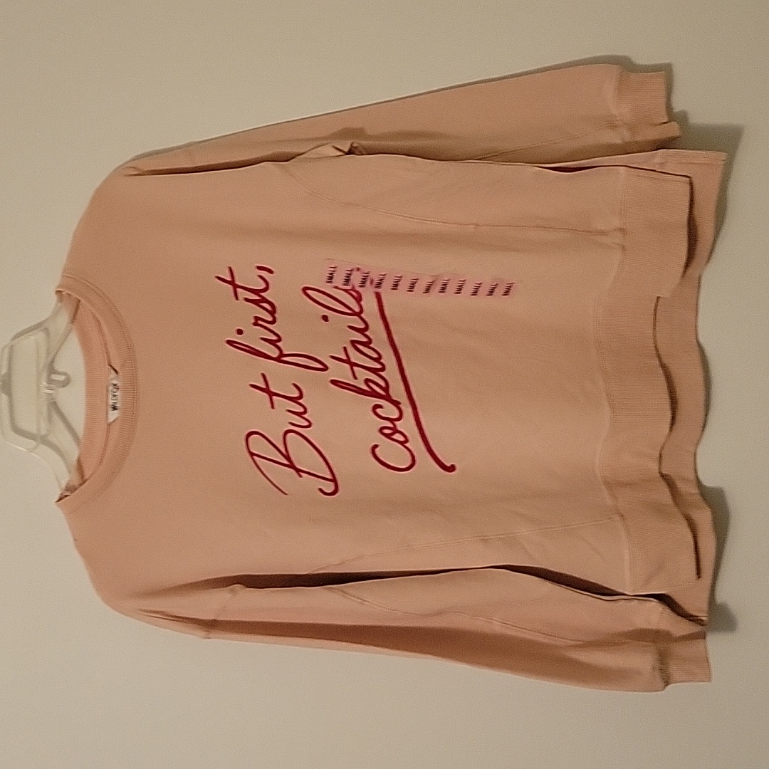 Wildfox Crew Neck Pink Sweatshirt, Size Small